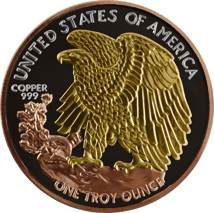 1 Unze Kupfer American Eagle 2023 Three Metals Edition (Auflage: 199)