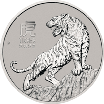 1 Unze Platin Lunar III Tiger 2022 (Auflage: 5.000)