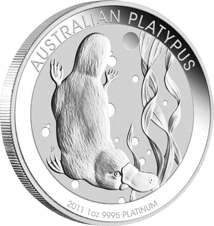 1 Unze Platin Platypus (Schnabeltier)