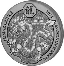 1 Unze Platin Ruanda Lunar Drache 2024 (Auflage: 88)