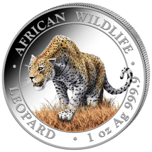 1 Unze Silber African Wildlife Leopard 2023 (Auflage: 5.000 | coloriert)