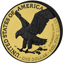 1 Unze Silber American Eagle 2023 Reverse Ruthenium Edition (Auflage: 100 | vergoldet)