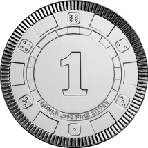 1 Unze Silber Casino Chip