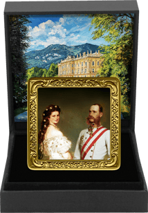 1 Unze Silber Bilderrahmen Sisi und Franz (Auflage: 100 | teilvergoldet)