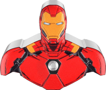 1 Unze Silber Marvel Iron Man 2023 PP (Auflage: 5.000 | coloriert | Polierte Platte)