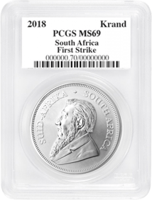 1 Unze Silber Krügerrand 2018 (MS-69 PCGS (FS))