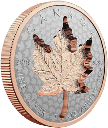 1 Unze Silber Maple Leaf Super Incuse 2022 (Auflage: 7.000 | teilvergoldet | Reverse Proof)