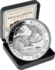 1 Unze Silber Somalia Elefant 2023 Motiv (PM: ANA | Auflage:1000 | Jahrgang 2022)
