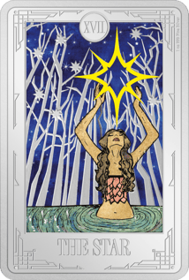 1 Unze Silber Tarotkarte Der Stern 2024 (Auflage: 2.000 | Polierte Platte)