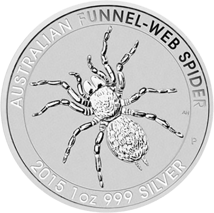 1 Unze Silber Trichternetzspinne 2015