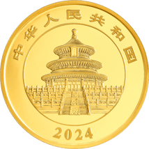 100g Gold China Panda 2024 PP (Auflage: 20.000 | Polierte Platte)