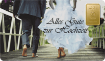 2,5 g Goldbarren Heimerle und Meule Alles Gute zur Hochzeit FineCard