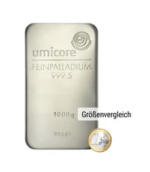 1kg Palladiumbarren Umicore, Heraeus, Degussa, PAMP, UBS