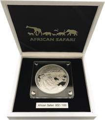 1kg Silber African Safari Löwe 2018 PP (Auflage: 100 | inkl. Holzbox & Zertifikat)