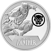 3 Unze Silber Marvel Classics Black Panther 2023 PP (Auflage: 1.000 | coloriert | Polierte Platte)