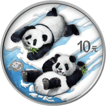 30g Silber China Panda 2022 (Auflage: 1.888 | coloriert | Produktkarte)