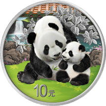 30g Silber China Panda 2024 (Auflage: 1.888 | coloriert | Produktkarte)