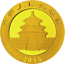 3g Gold China Panda 2016