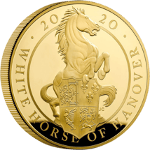 5 Unze Gold The Queen's Beasts White Horse of Hanover 2020 PP (Auflage: 55 Münzen)