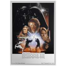 5 Unze Silber Rache der Sith Star Wars Posters 2024 PP (Auflage: 200 | coloriert | Polierte Platte)