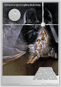 5 Unze Silber Eine Neue Hoffung Star Wars Posters 2023 PP (Auflage: 200 | coloriert | Polierte Platte)