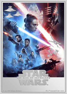 5 Unze Silber Der Aufstieg Skywalkers Star Star Wars Posters 2024 PP (Auflage: 200 | coloriert | Polierte Platte)