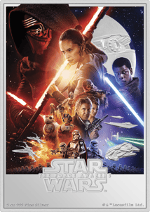 5 Unze Silber Erwachen der Macht Star Star Wars Posters 2024 PP (Auflage: 200 | coloriert | Polierte Platte)