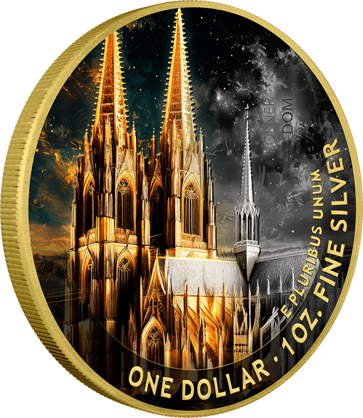 1 Unze Silber Kölner Dom 2025 (Auflage: 100 | teilvergoldet)