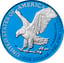 1 Unze Silber American Eagle 2023 Space Blue (Auflage: 100 | coloriert)